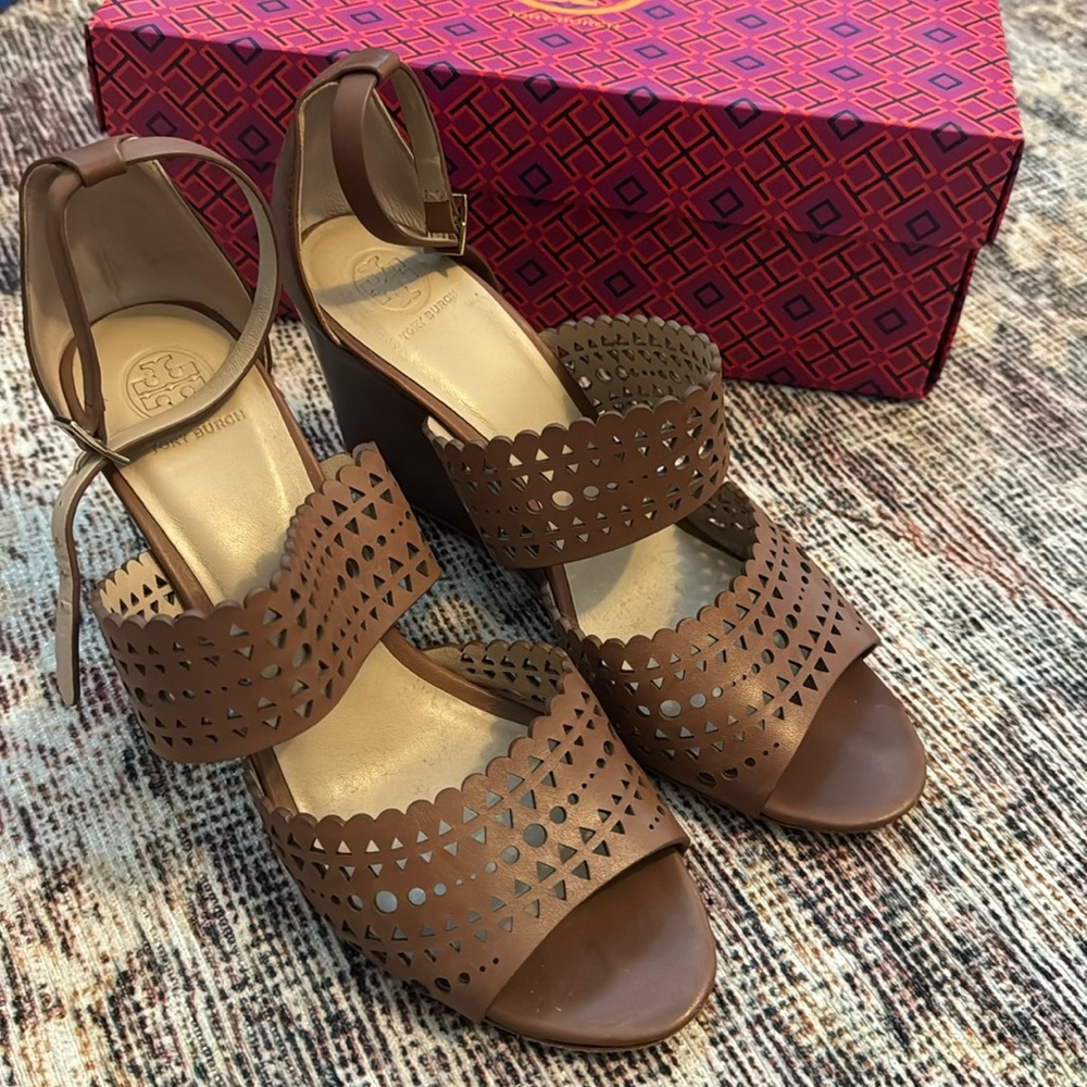 Tory Burch leather wedge sandal